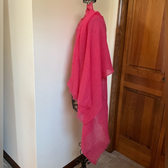 J Crew Elegant Pink Scarf 80”x26” - Picture 4 of 5